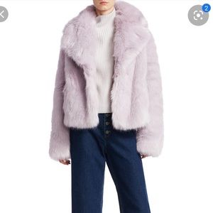 a.l.c lavender fur jacket